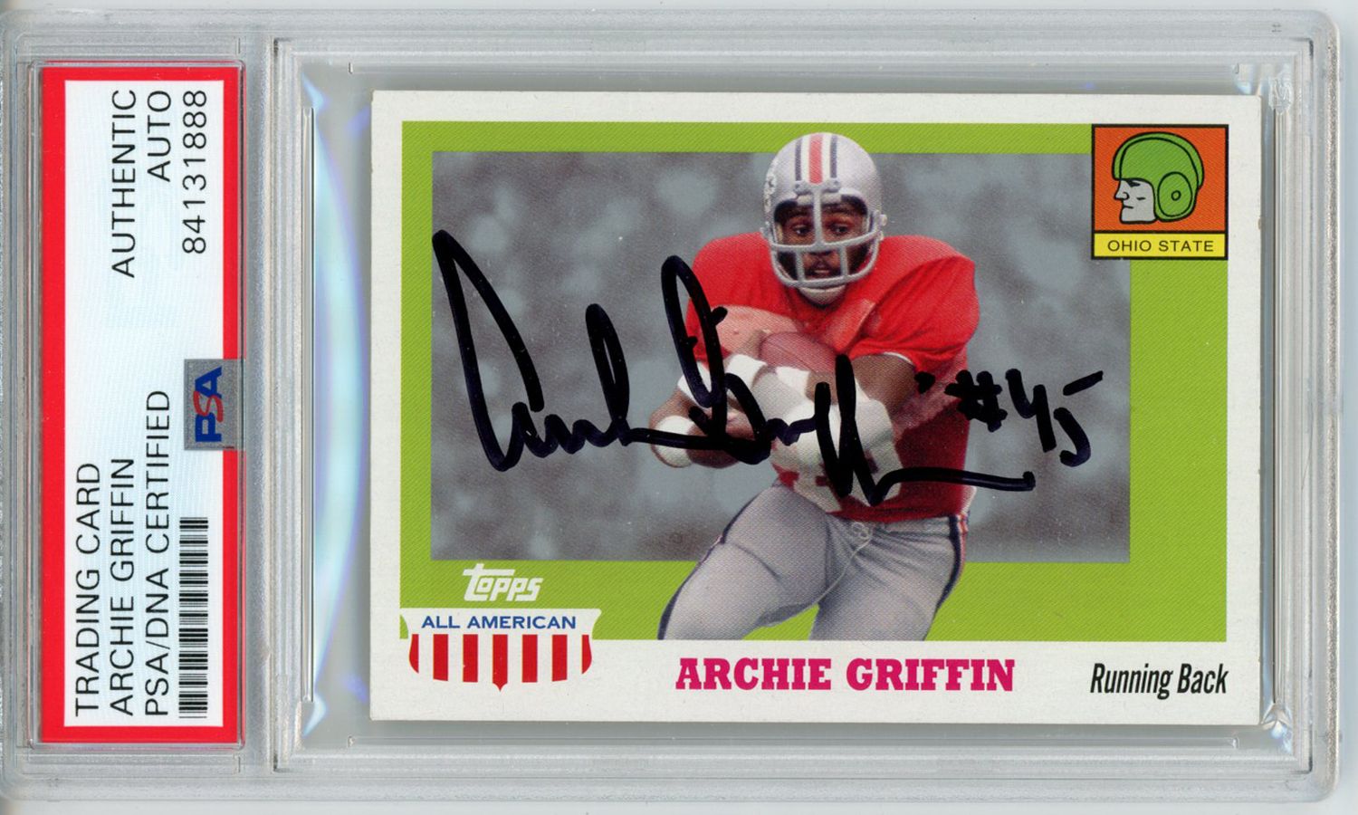 Archie Griffin Autographed 2005 Topps All American Trading Card PSA Slab