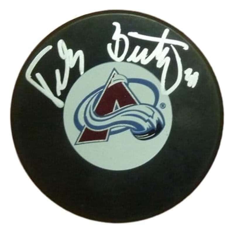 Peter Budaj Autographed Colorado Avalanche Puck