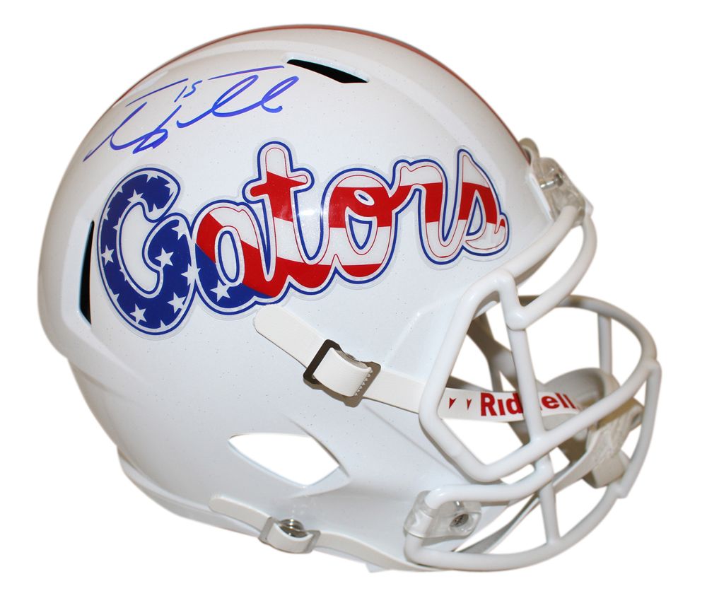 Tim Tebow Signed Florida Gators Stars &amp; Stripes Orange F/S Helmet BAS