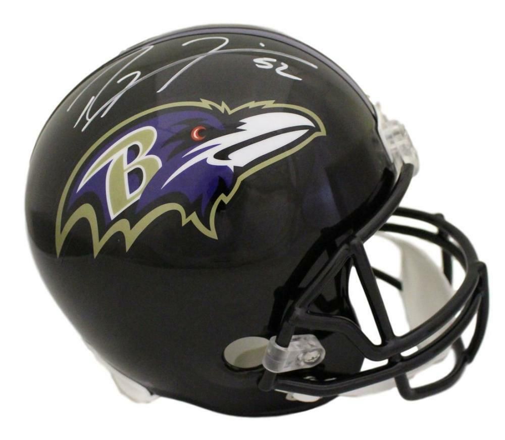 Ray Lewis Autographed Baltimore Ravens Full Size Replica Helmet (Name Only) JSA