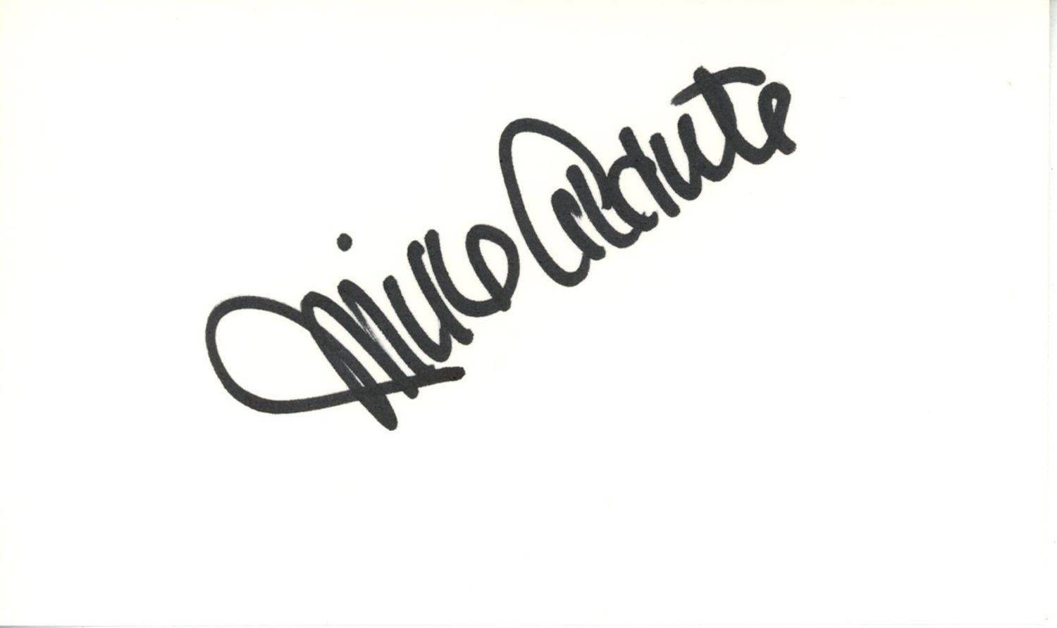 Mike Aldrete Autographed California Angels Index Card Beckett 45358