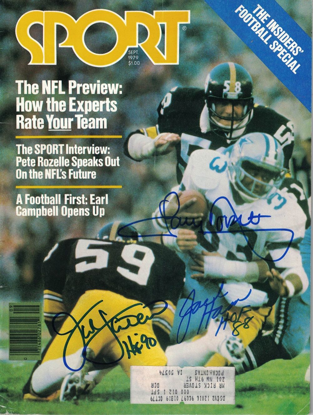 Tony Dorsett Lambert &amp; Ham Autographed/Signed Sport 1979 Magazine BAS