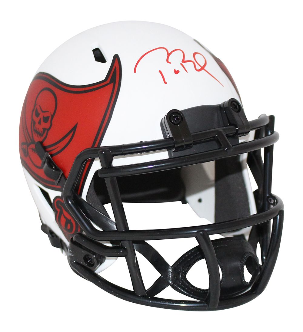 Tom Brady Autographed Tampa Bay Buccaneers Lunar Mini Helmet FAN