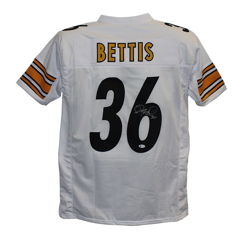 Jerome Bettis Autographed/Signed Pro Style White XL Jersey BAS