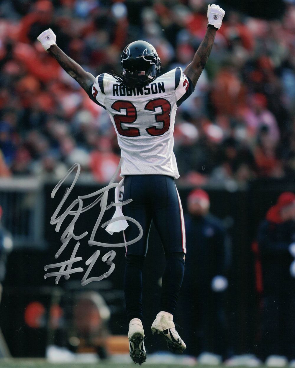 Dunta Robinson Autographed/Signed Houston Texans 8x10 Photo