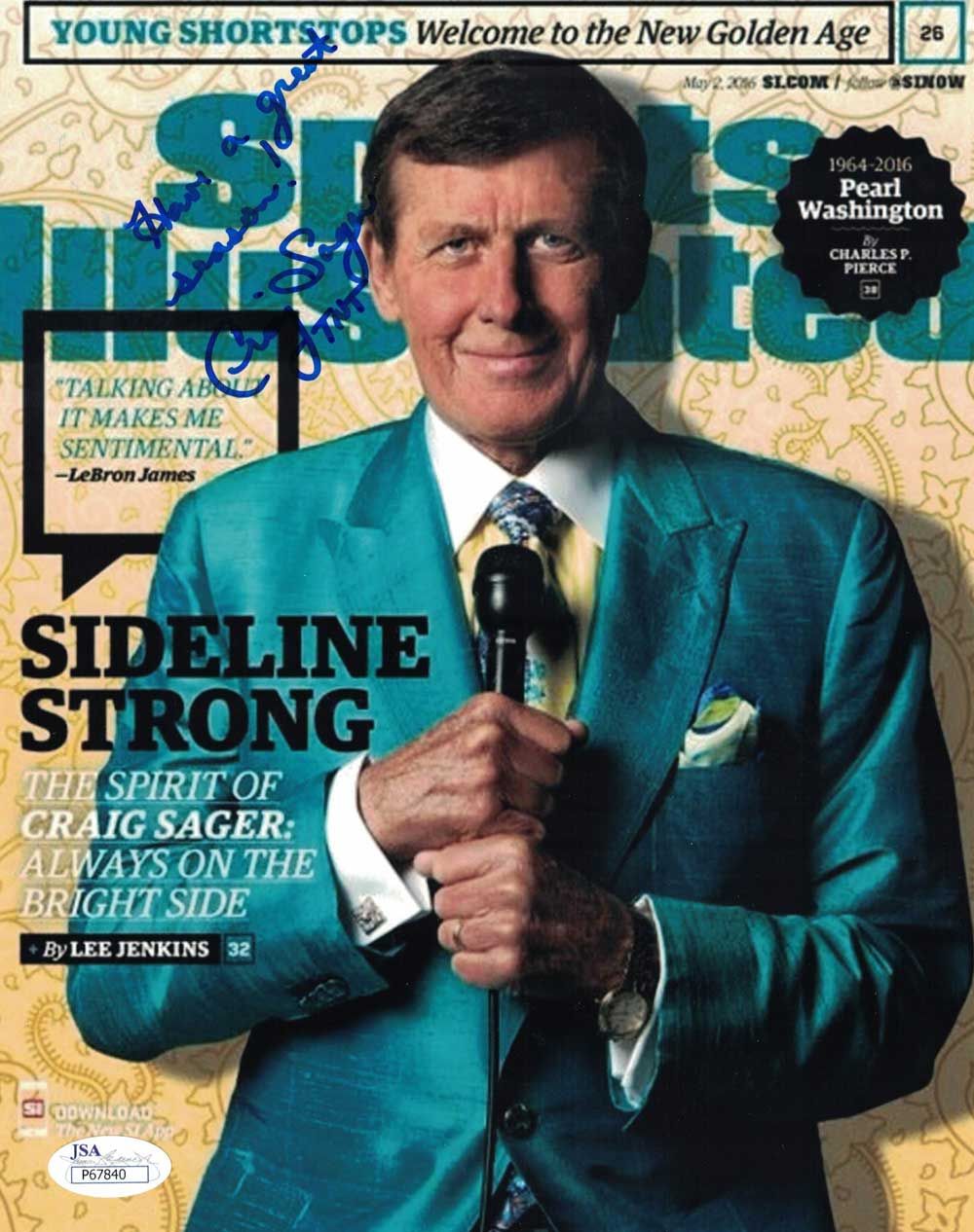Craig Sager Autographed/Signed Sports Illustrated 8x10 Photo JSA