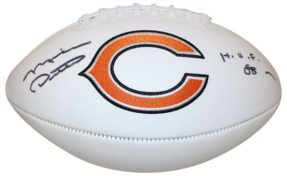 Mike Ditka Signed Chicago Bears White Panel Football SB XX Champs Beckett