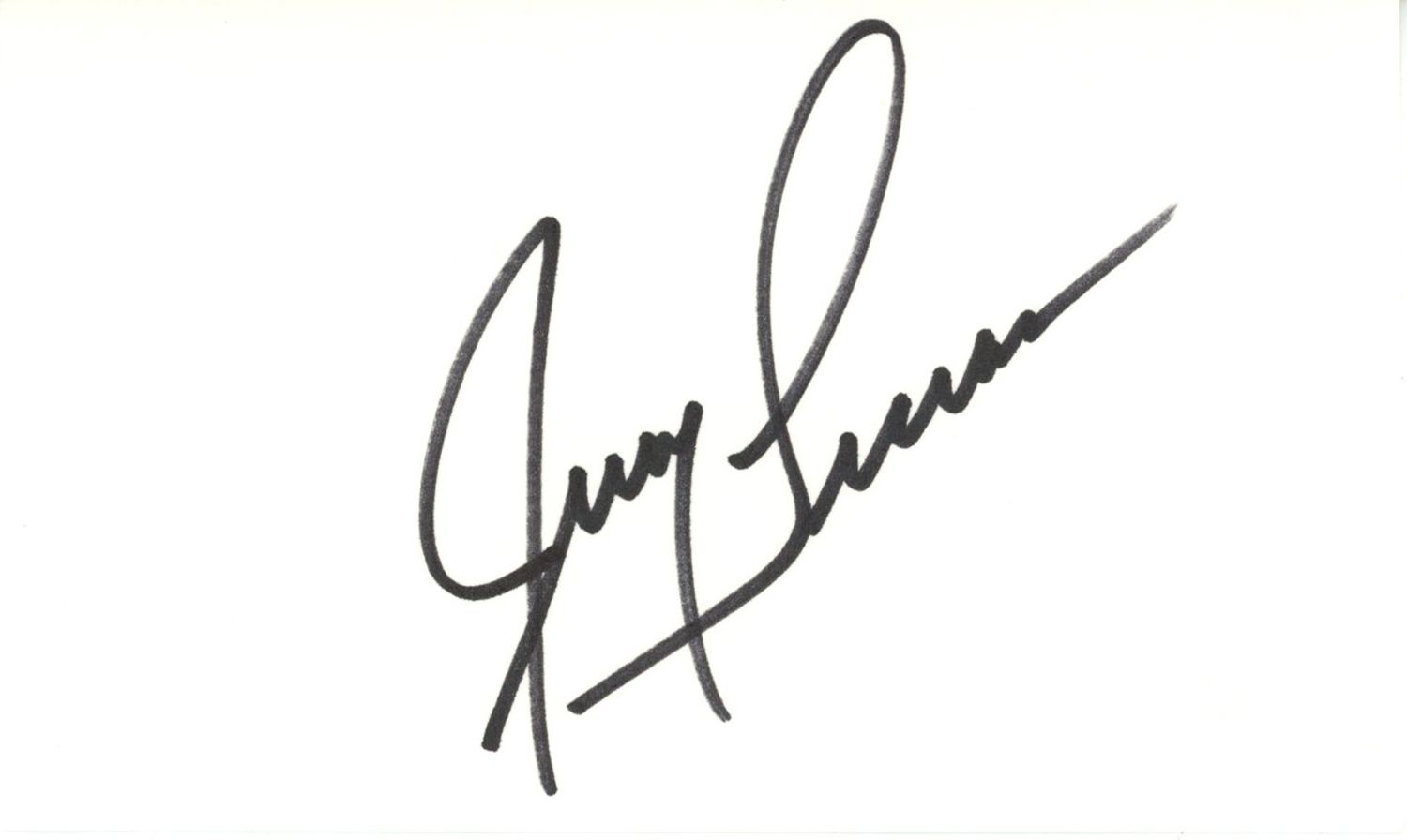 Jerry Lucas Autographed New York Knicks Index Card Beckett 45328