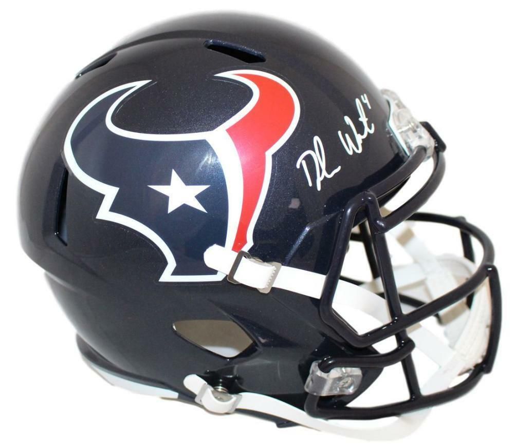 Deshaun Watson Autographed Houston Texans Speed Replica Helmet JSA