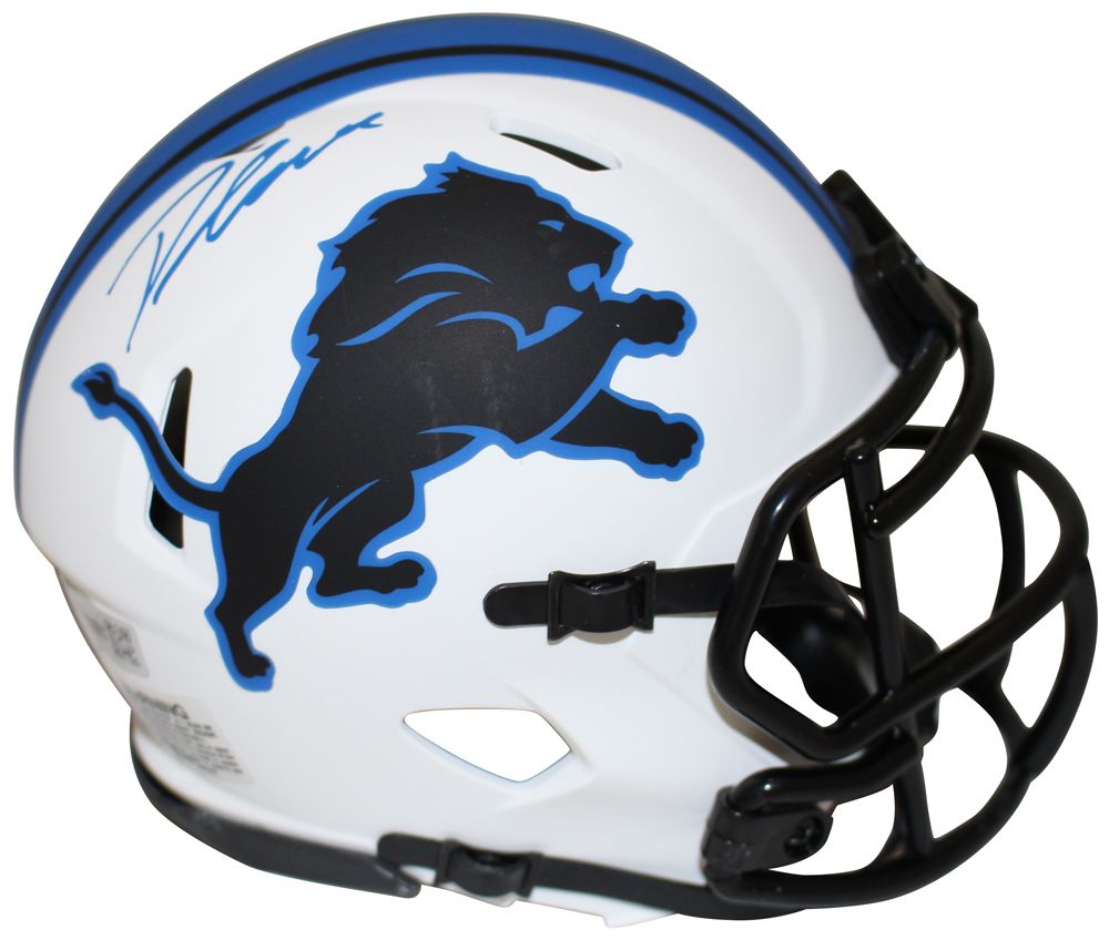 D&#39;Andre Swift Autographed/Signed Detroit Lions Lunar Mini Helmet FAN