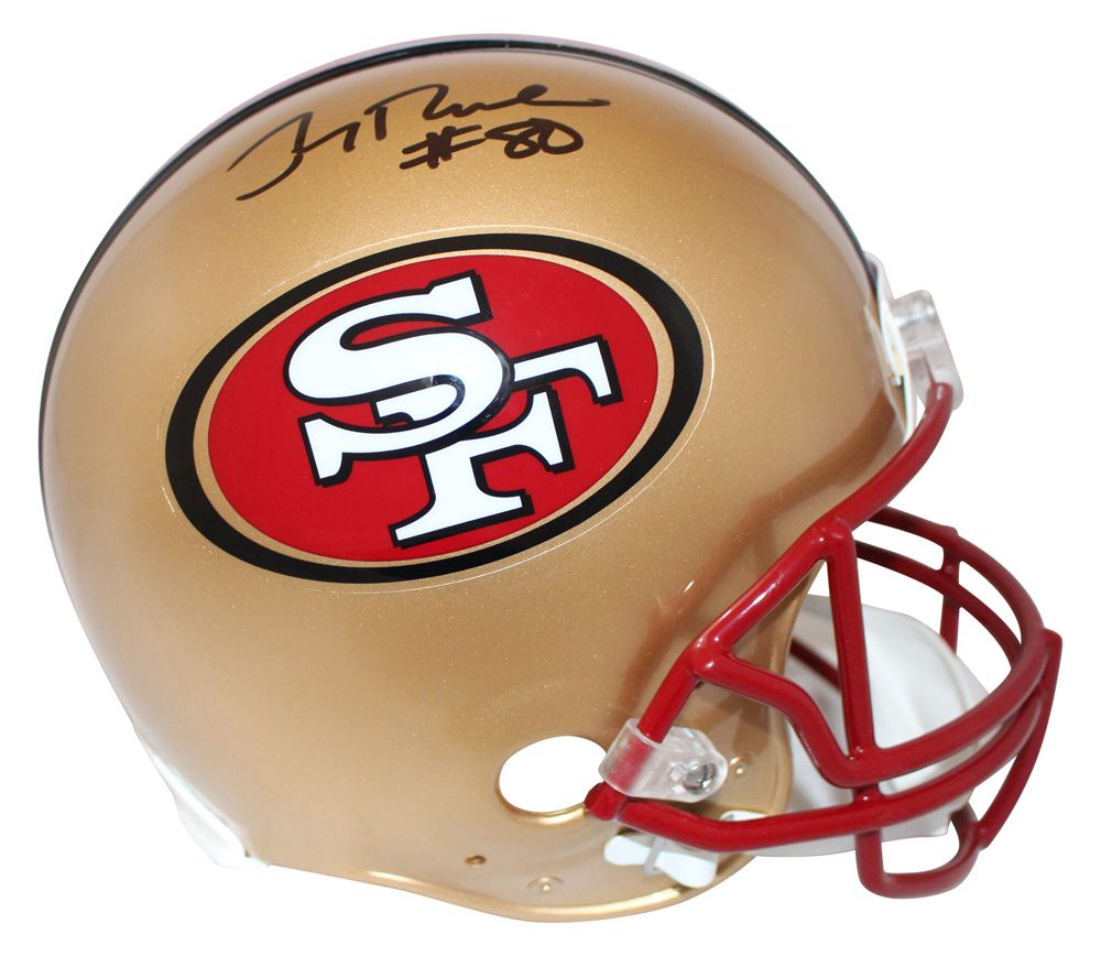 Jerry Rice Signed San Francisco 49ers Authentic Throwback Helmet BAS