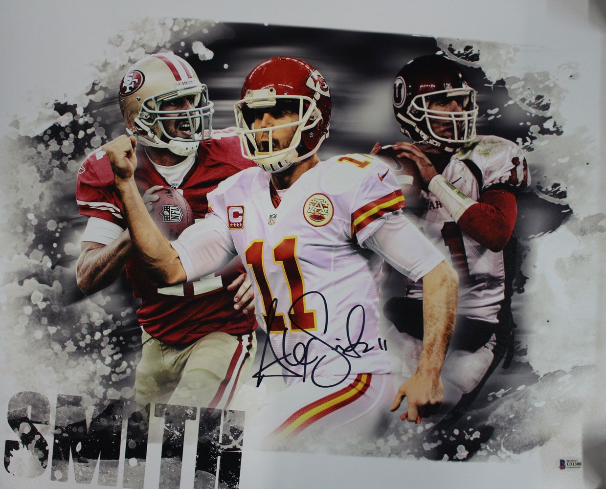 Alex Smith Autographed/Signed Kansas City Chiefs 16x20 Photo BAS