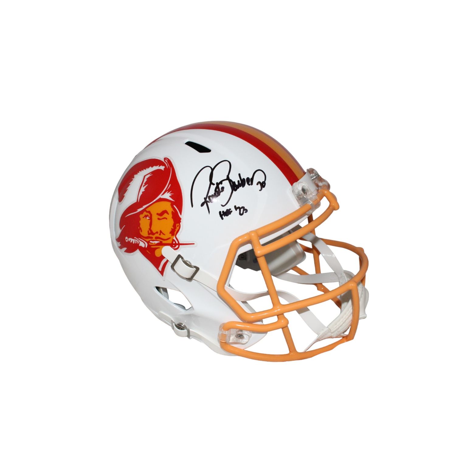 Ronde Barber Signed Tampa Bay Buccaneers TB F/S Helmet HOF Beckett