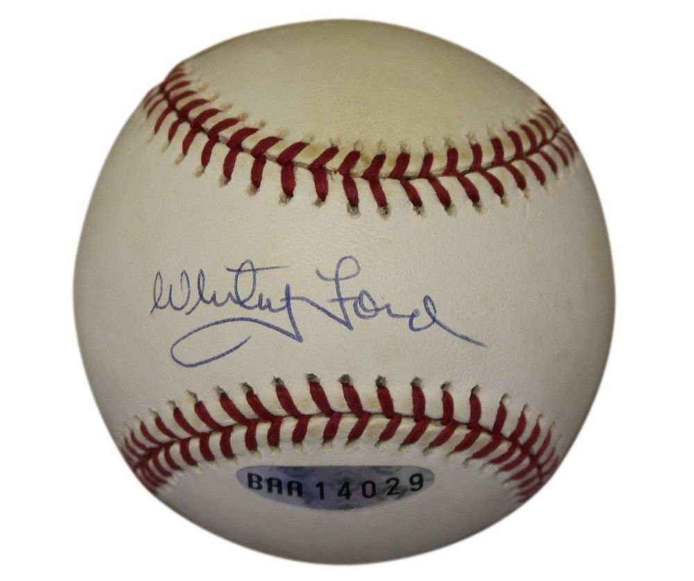 Whitey Ford Autographed New York Yankees Americna League Baseball UDA