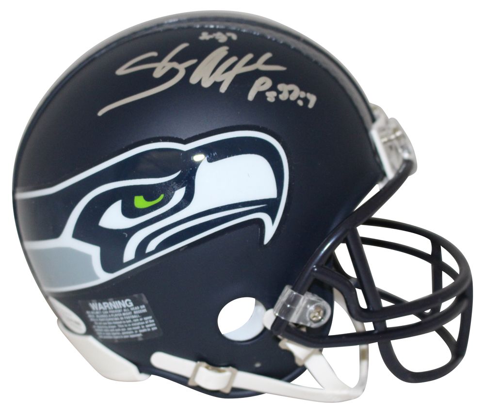 Shaun Alexander Autographed/Signed Seattle Seahawks Mini Helmet BAS