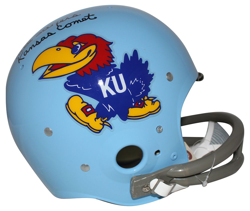 Gale Sayers Autographed Kansas Jayhawks TK Helmet Kansas Comet JSA