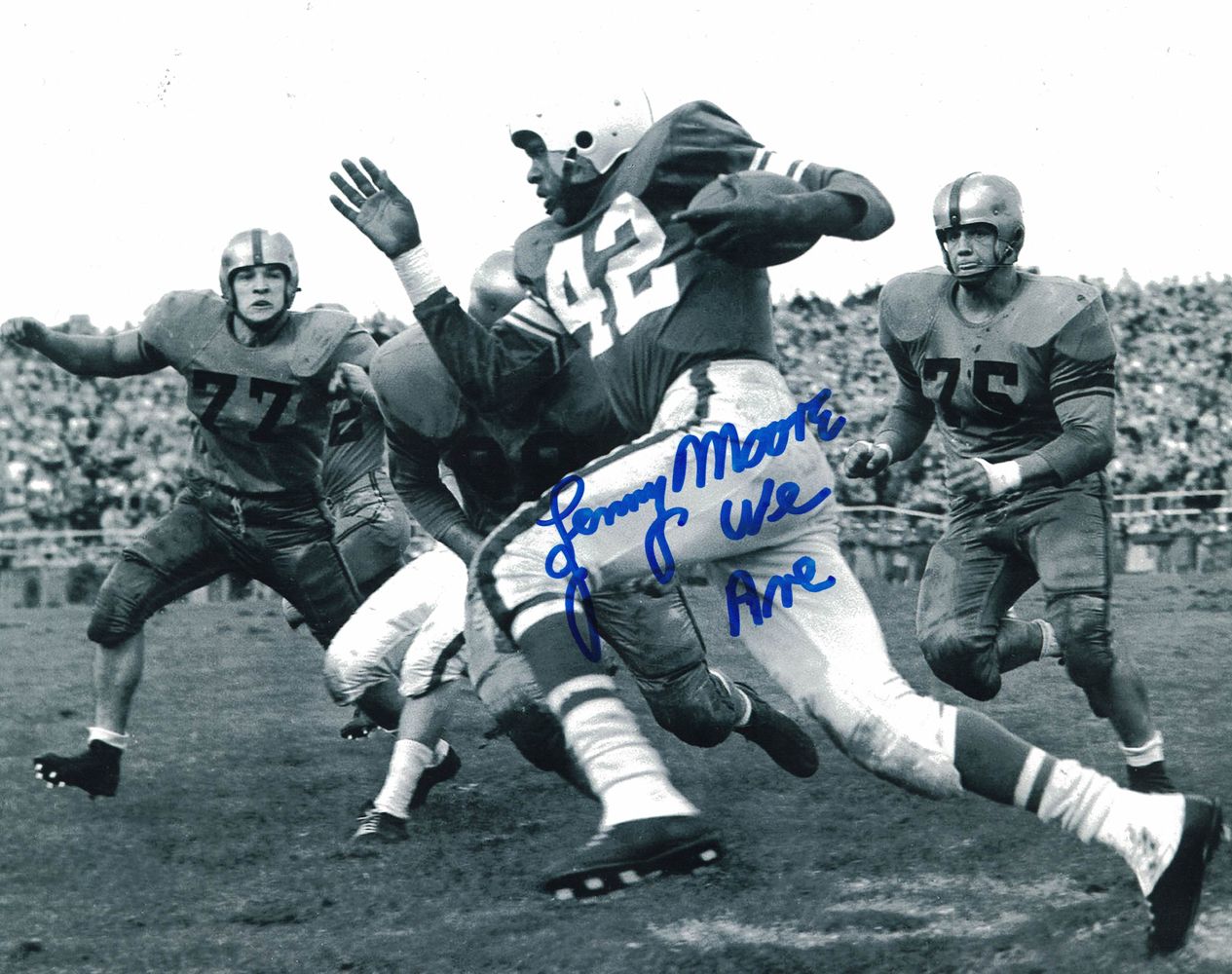 Lenny Moore Autographed Penn State Nittany Lions 8x10 Photo We Are
