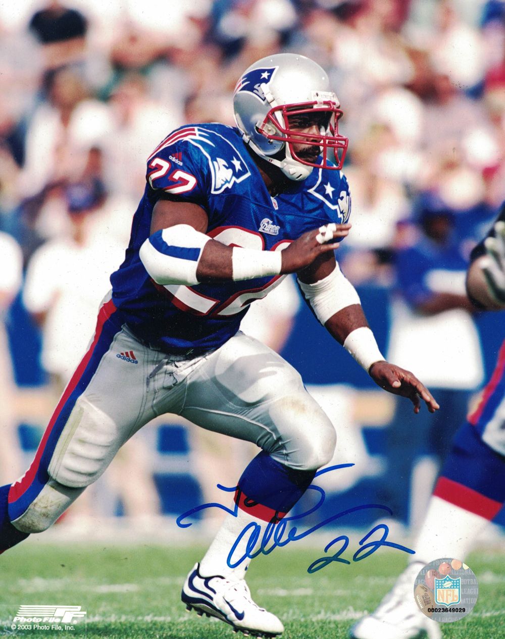 Terry Allen Autographed/Signed New England Patriots 8x10 Photo