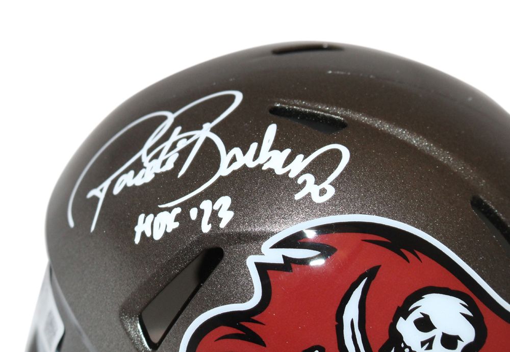 Ronde Barber Signed Tampa Bay Bucs TB &#39;97-&#39;13 Mini Helmet w/HOF BAS