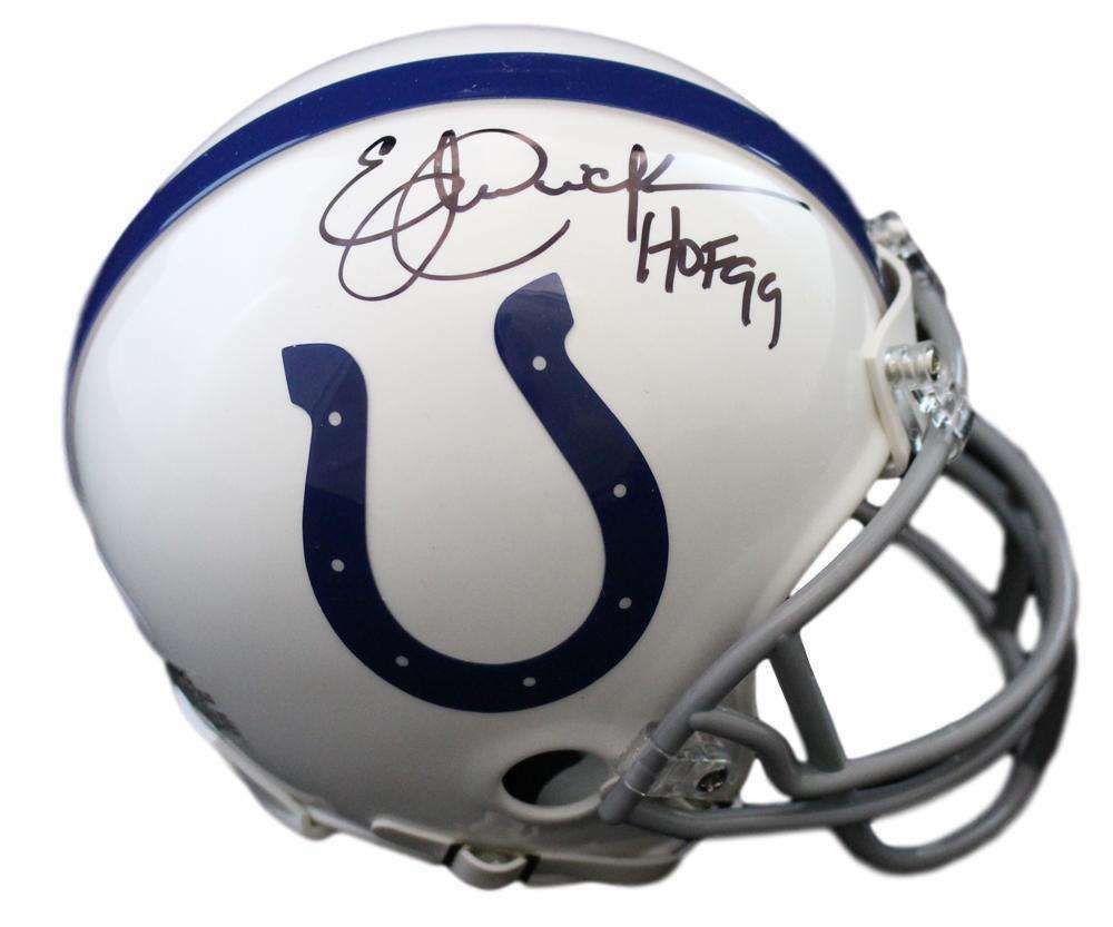 Eric Dickerson Autographed Indianapolis Colts Mini Helmet HOF 99 JSA