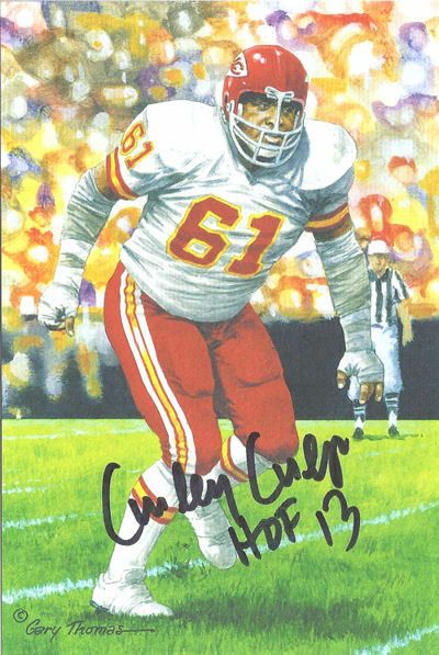Curley Culp Autographed Kansas City Chiefs Goal Line Art black w/HOF 13