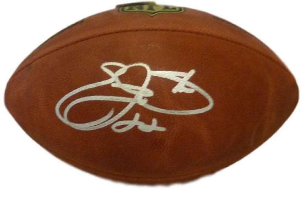 Emmitt Smith Autographed Dallas Cowboys Leather Football (Name Only) Beckett
