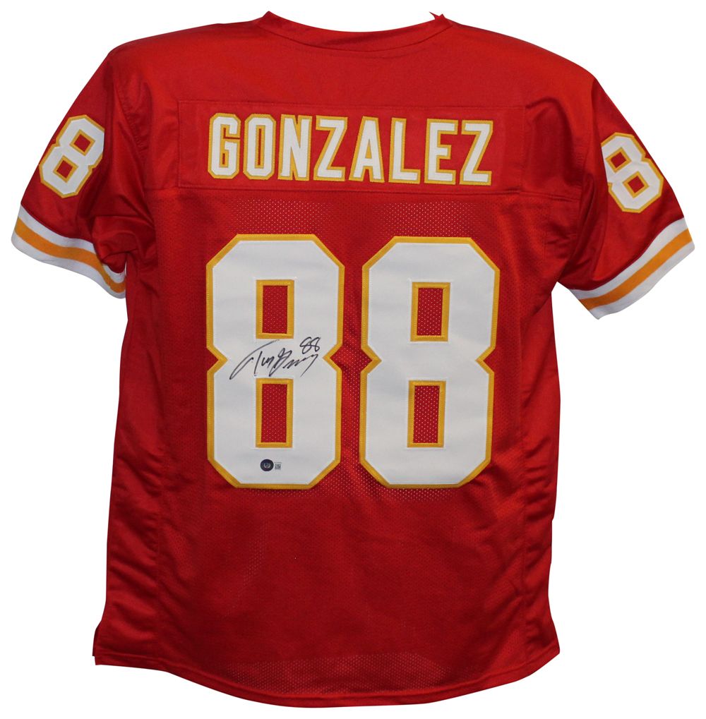 Tony Gonzalez Autographed/Signed Pro Style Red XL Jersey BAS