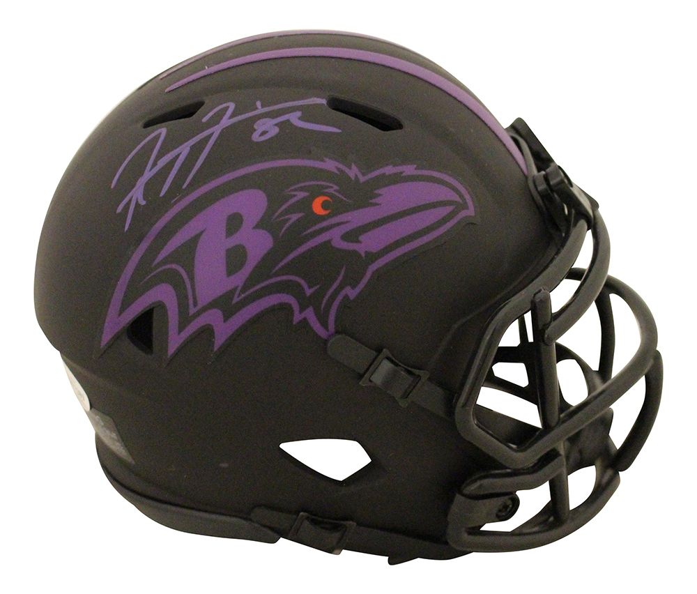 Ray Lewis Autographed/Signed Baltimore Ravens Eclipse Mini Helmet BAS