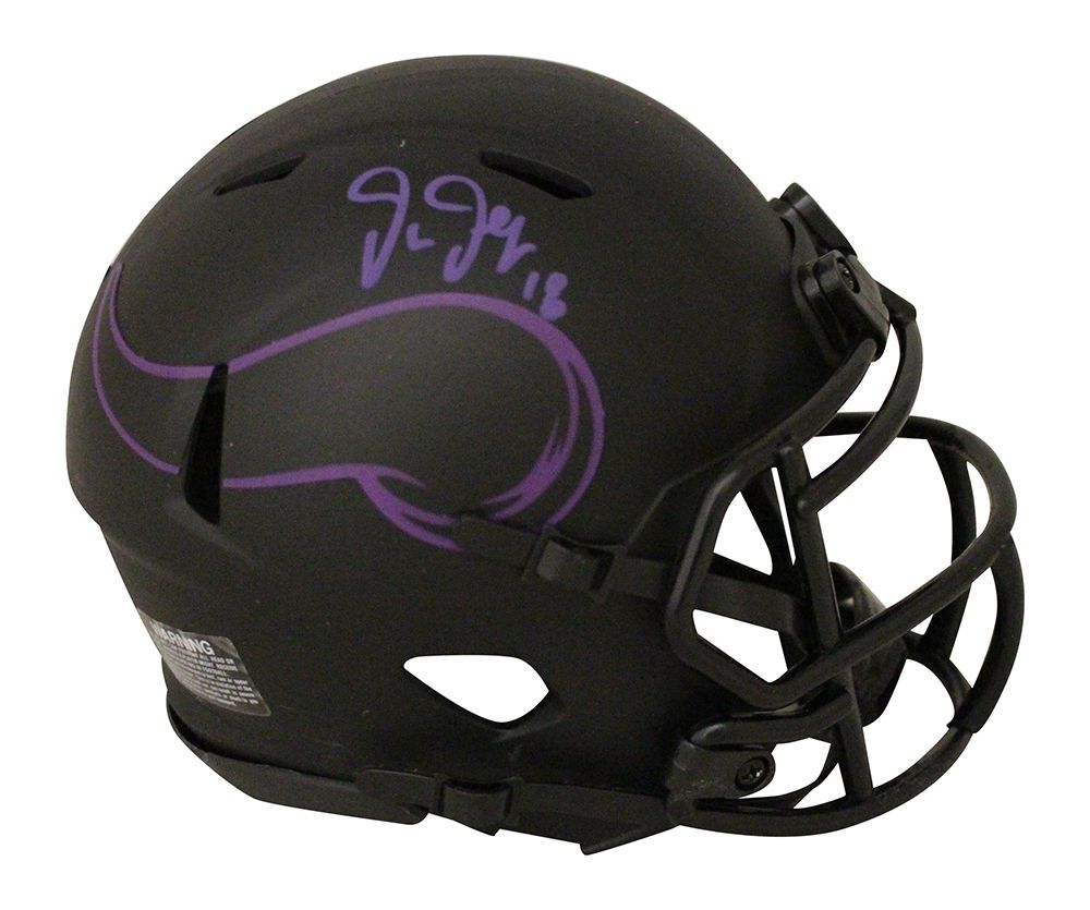 Justin Jefferson Autographed Minnesota Vikings Eclipse Mini Helmet BAS
