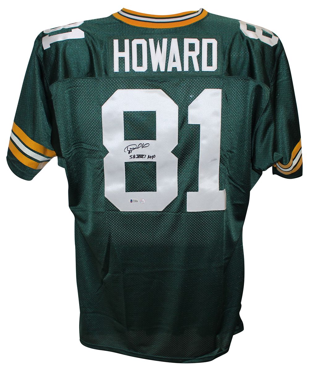Desmond Howard Autographed/Signed Pro Style Green XL Jersey SB MVP BAS