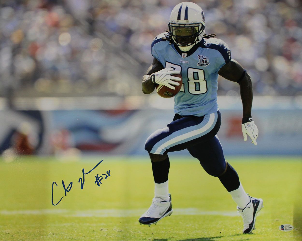 Chris Johnson Autographed/Signed Tennessee Titans 16x20 Photo BAS