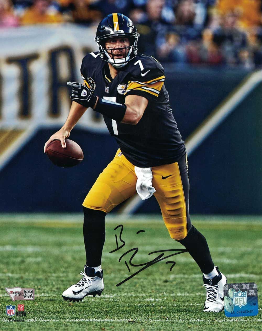 Ben Roethlisberger Autographed/Signed Pittsburgh Steelers 8x10 Photo FAN