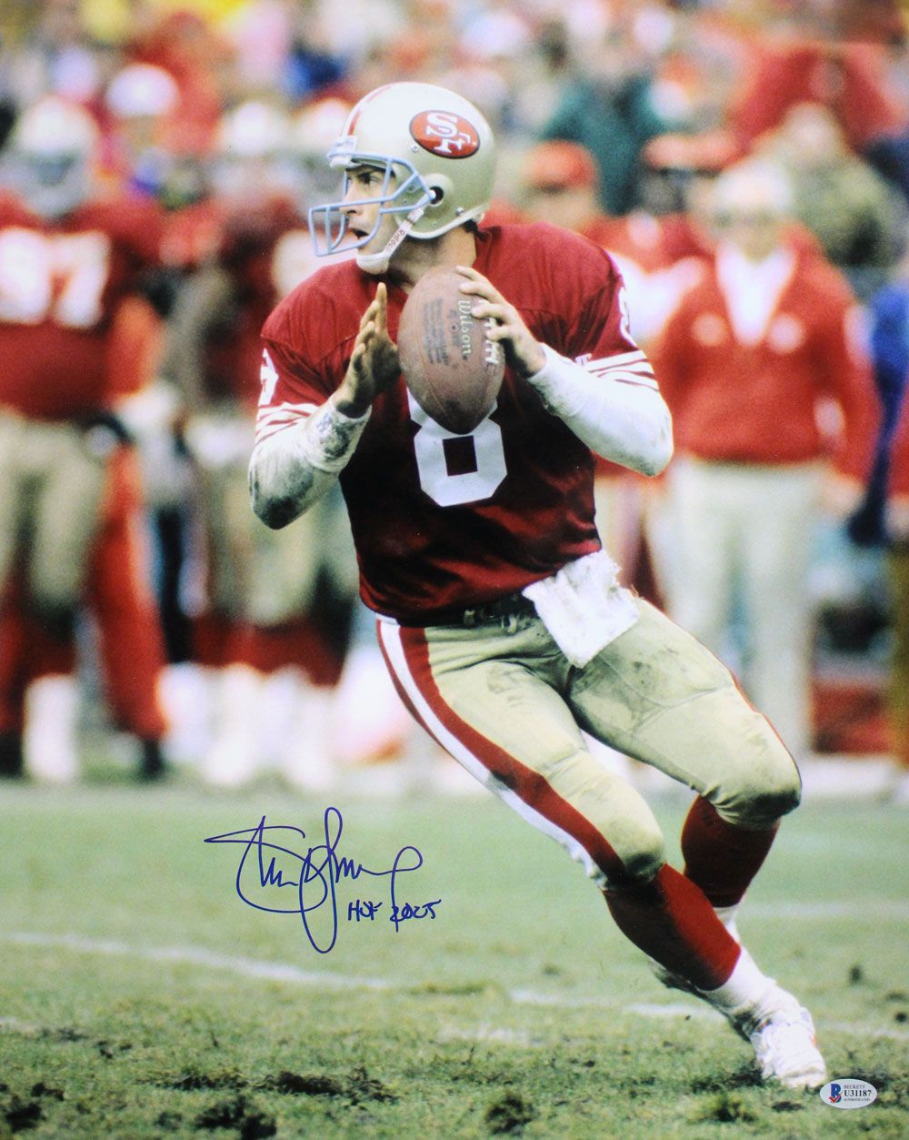 Steve Young Autographed/Signed San Francisco 49ers 16x20 Photo HOF BAS
