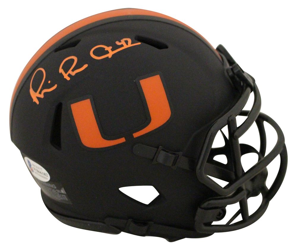 Michael Irvin Autographed/Signed Miami Hurricanes Eclipse Mini Helmet BAS