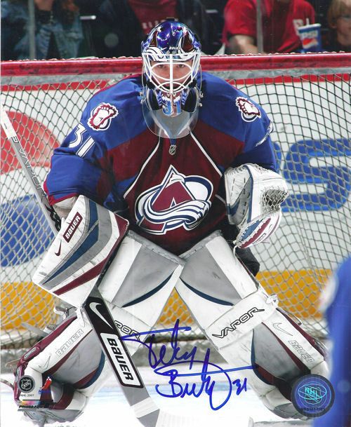 Peter Budaj Autographed Colorado Avalanche Action 8x10 Photo
