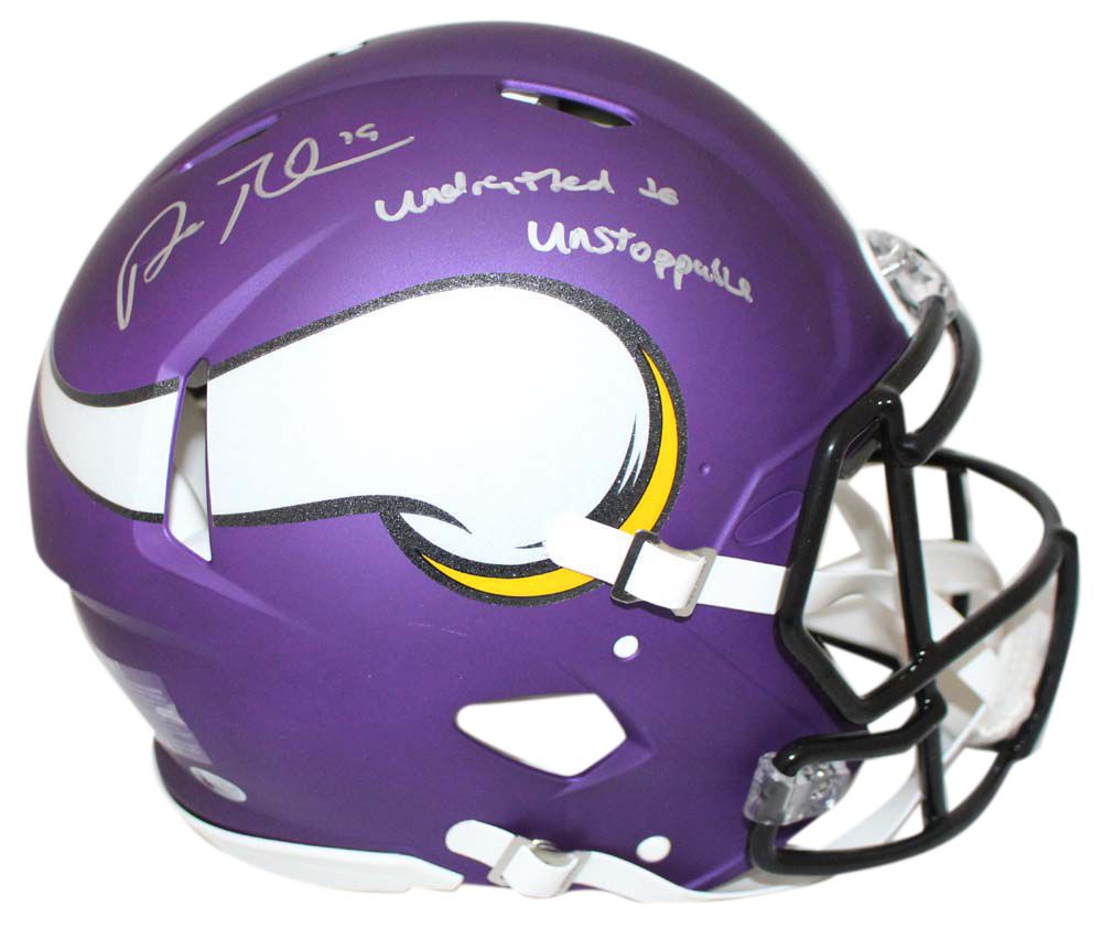 Adam Thielen Signed Minnesota Vikings Authentic Speed Helmet Undrafted BAS