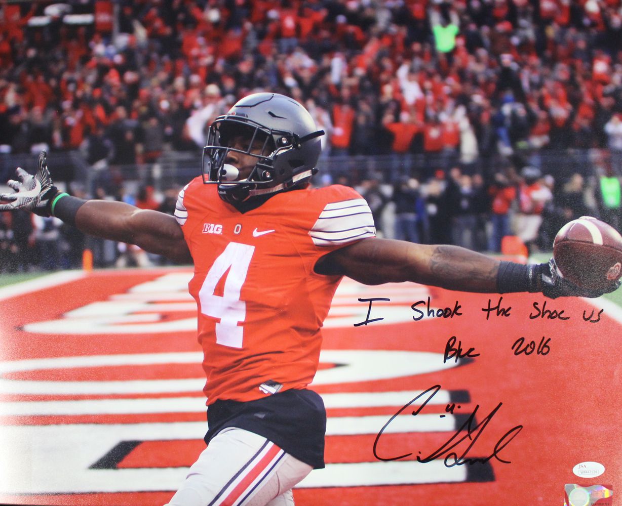 Curtis Samuel Autographed/Signed Ohio State Buckeyes 16x20 Photo JSA