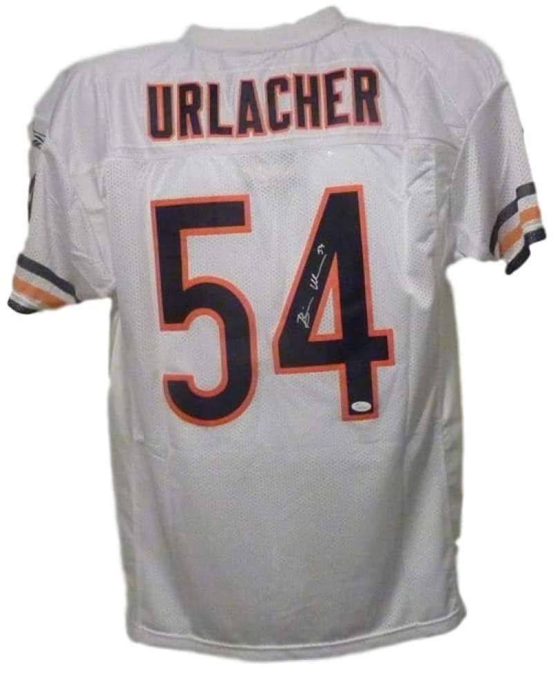 Brian Urlacher Autographed Chicago Bears white Reebok size XL jersey JSA