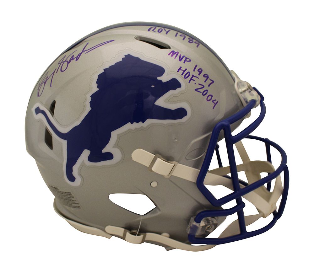 Barry Sanders Signed Detroit Lions 83-02 Authentic Speed Helmet Beckett