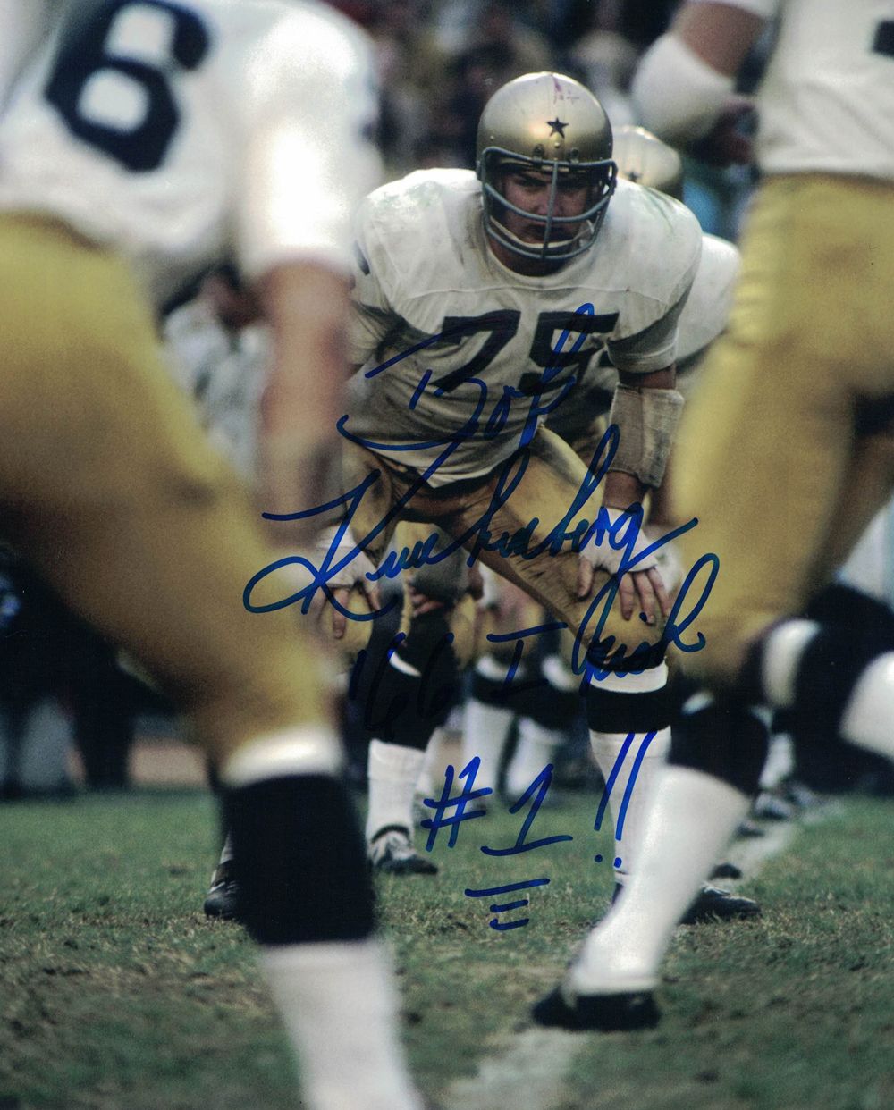 Bob Kuechenberg Autographed/Signed Notre Dame 8x10 Photo Irish
