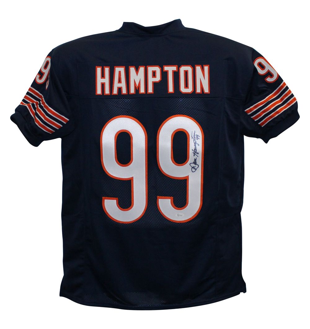 Dan Hampton Autographed/Signed Pro Style Blue XL Jersey JSA