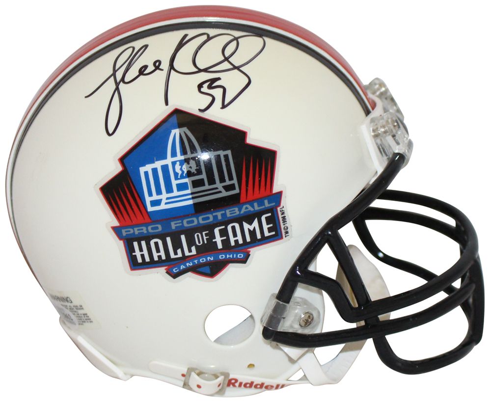 Luke Kuechly Autographed/Signed Hall Of Fame Mini Helmet BAS