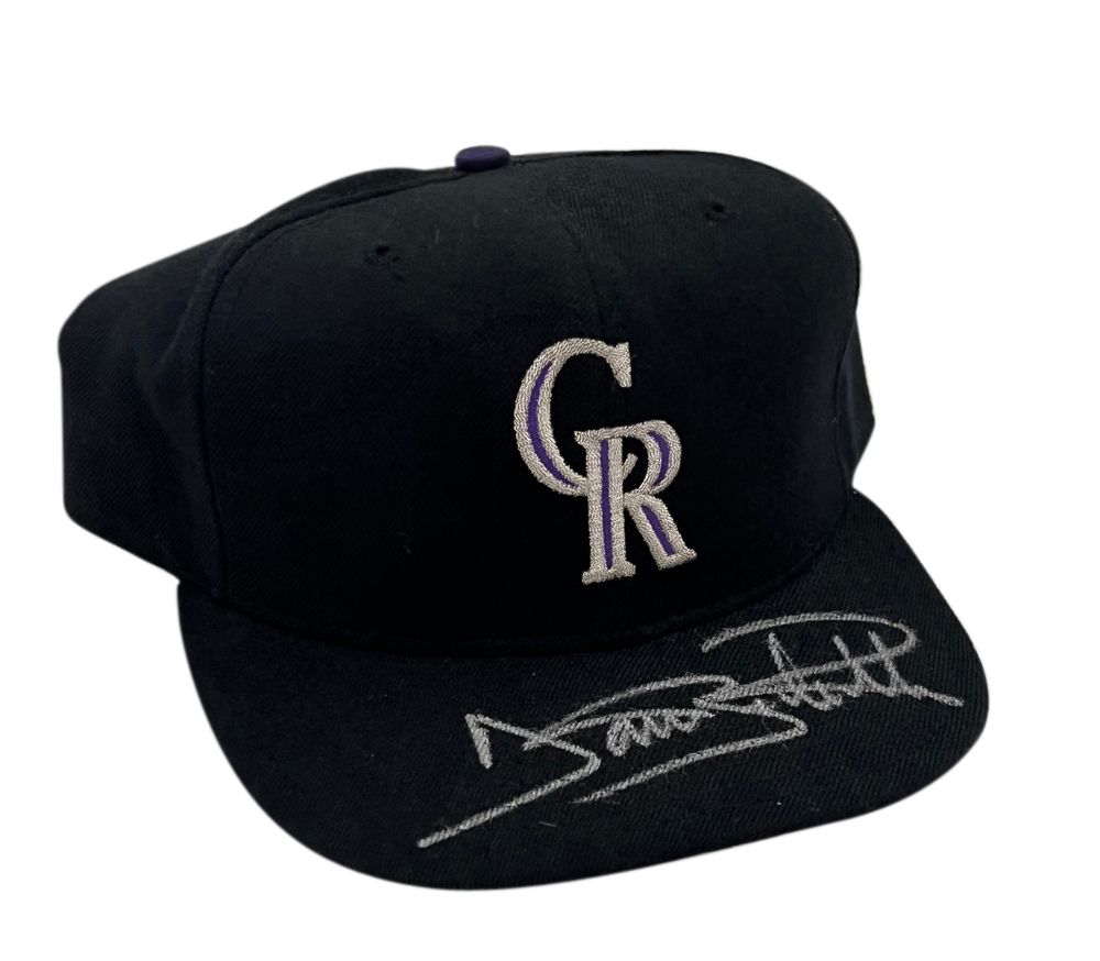 Dante Bichette Signed Colorado Rockies New Era 7 7/8 Fitted Hat Beckett