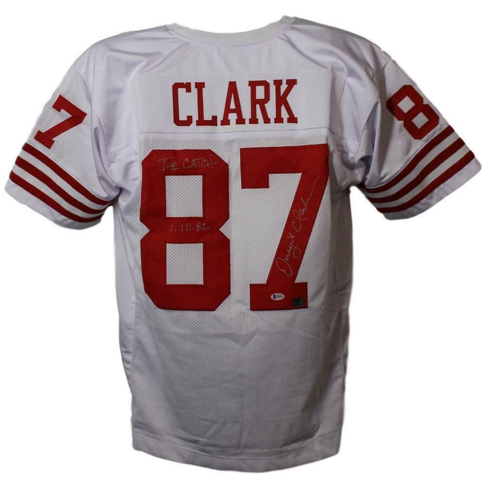 Dwight Clark Autographed San Francisco 49ers Size XL White Jersey The Catch