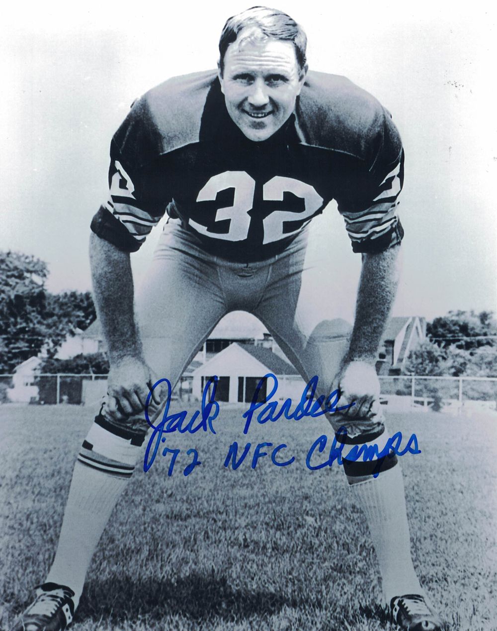 Jack Pardee Autographed/Signed Washington Redskins 8x10 Photo NFC Champs