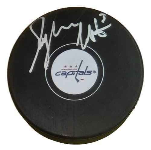 Sylvain Cote Autographed Washington Capitals Hockey Puck