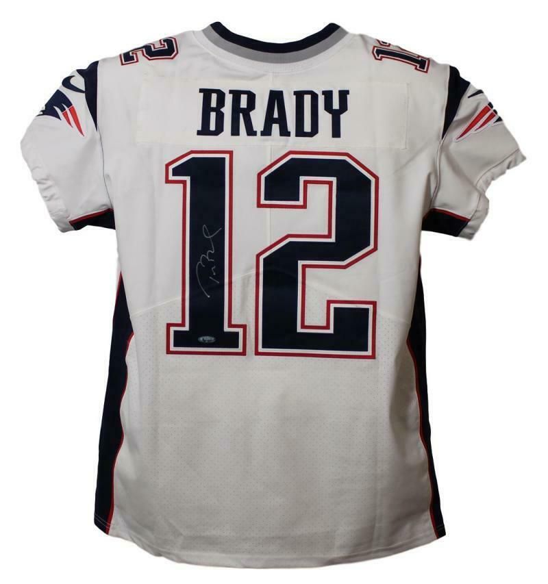 Tom Brady Autographed New England Patriots Elite White 48 Jersey Tristar