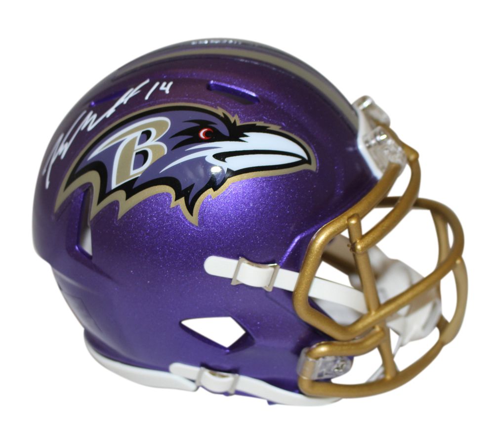 Kyle Hamilton Autographed Baltimore Ravens Flash Mini Helmet Beckett
