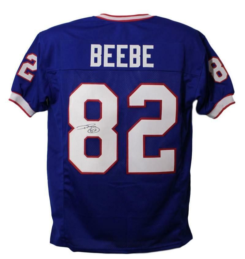 Don Beebe Autographed Buffalo Bills Blue XL Jersey