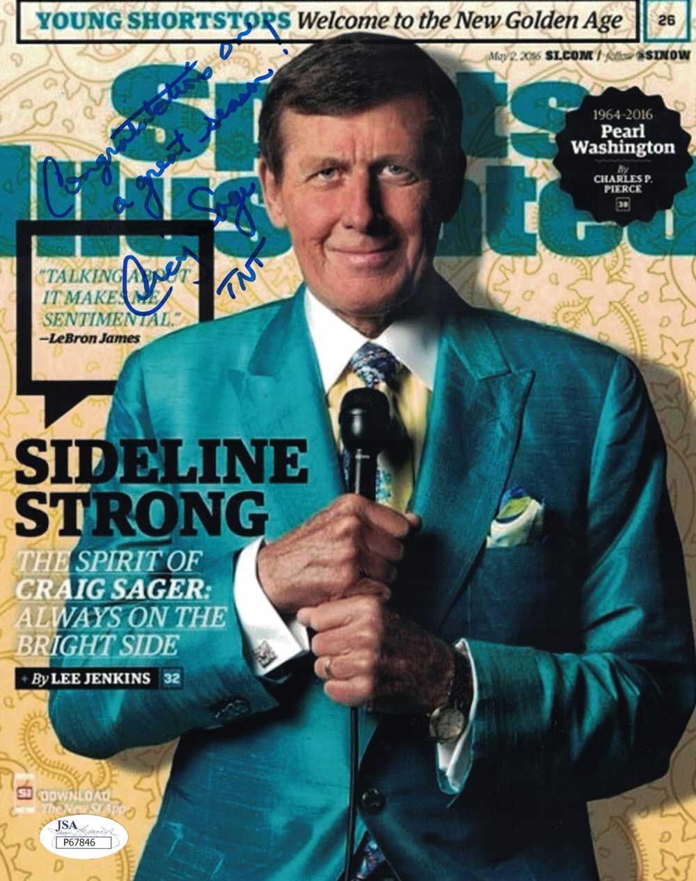 Craig Sager Autographed/Signed Sports Illustrated 8x10 Photo JSA
